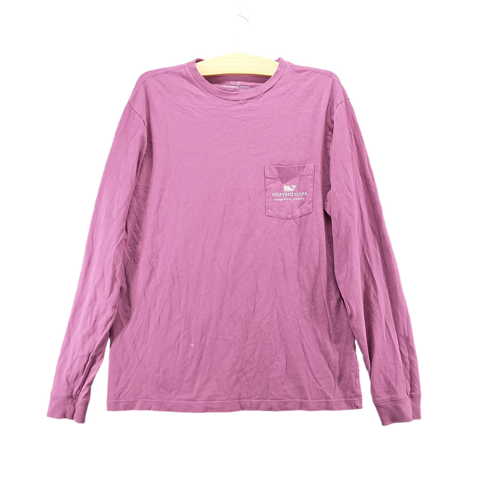 Vineyard Vines Men's Orange Beach Alabama Graphic T-Shirt Purple Small Pocket